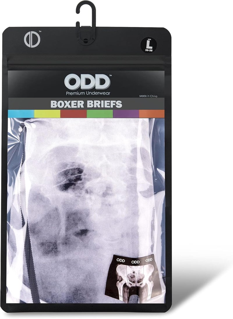 Odd Sox , X Ray, Men's Boxer Briefs, Funny Skeletal Bone Print Underwear - Image 5